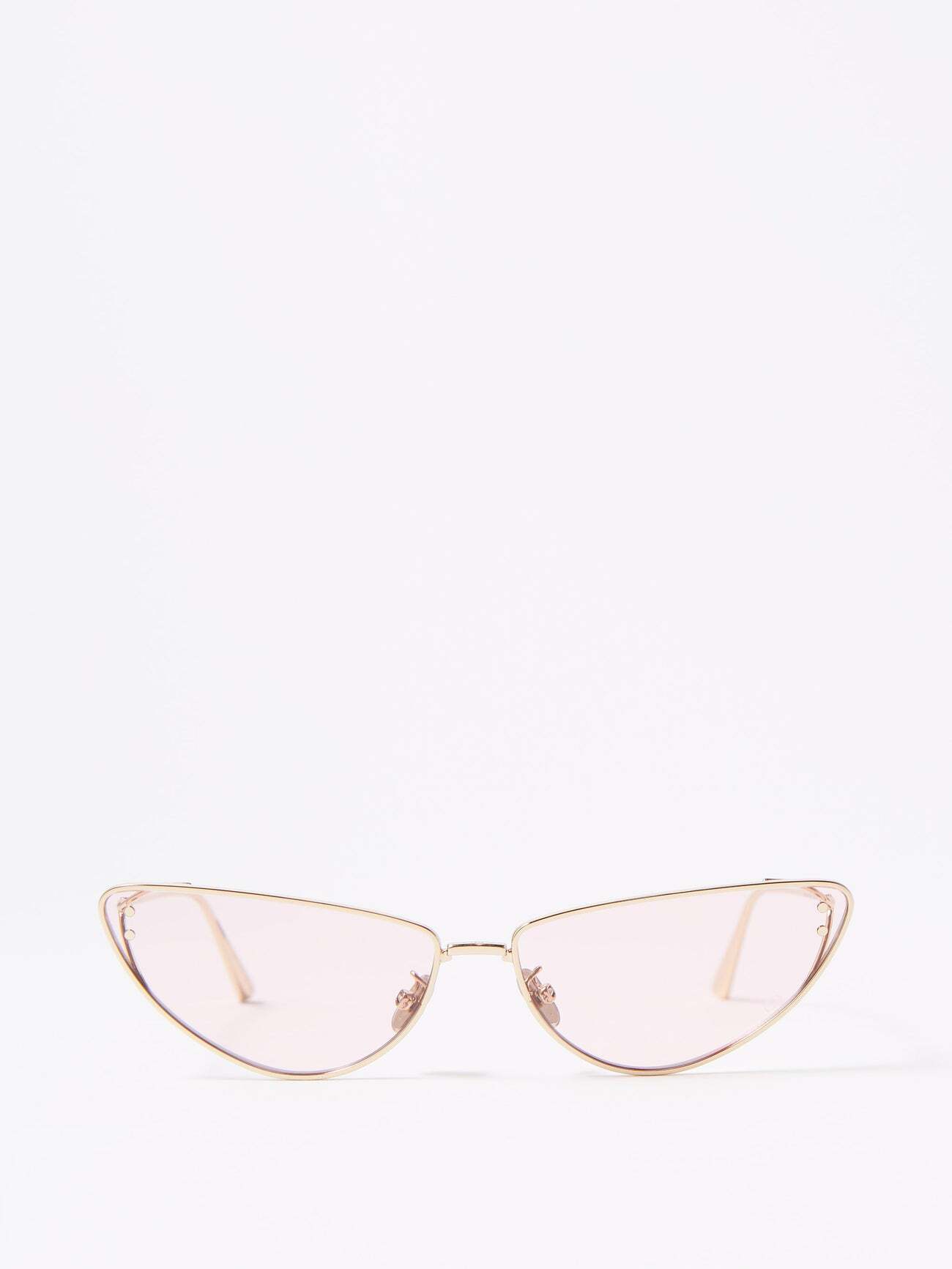 Dior - Missdior B1u Cat-eye Metal Sunglasses - Womens - Pink Gold