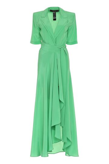 Federica Tosi Silk Wrap-dress in green