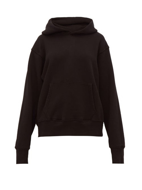 Les Tien - Loop Back Cotton Hooded Sweatshirt - Womens - Black