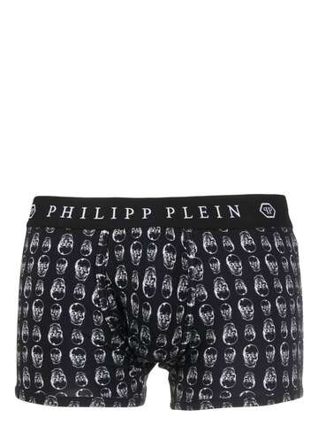 philipp plein skull-print boxer shorts - black