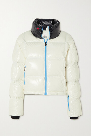 perfect moment - nevada quilted glossed-shell down ski jacket - white