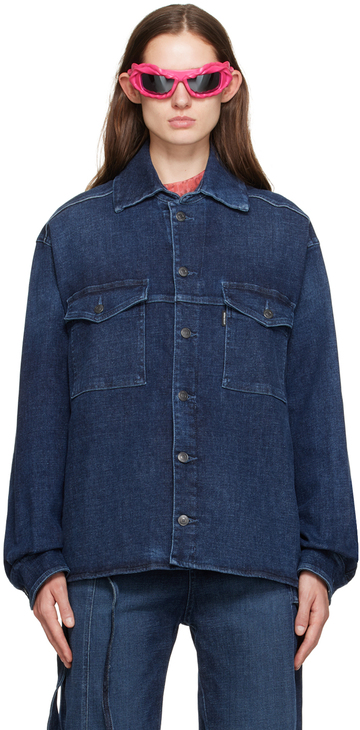 ottolinger blue buttoned denim shirt