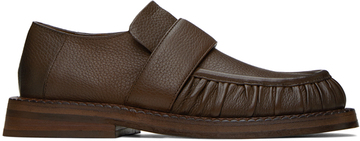 marsèll brown alluce loafers in chocolate