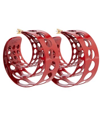 Alaia Medium hoop earrings in red