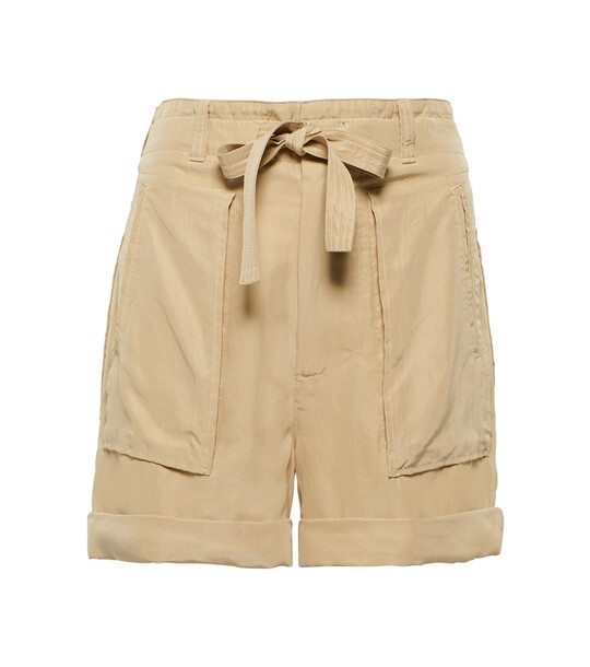 Polo Ralph Lauren Belted silk cargo shorts in beige
