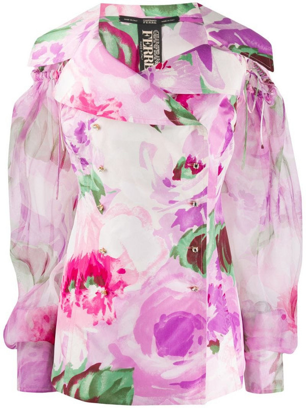 Gianfranco Ferré Pre-Owned 1990's archive floral print blouse in pink
