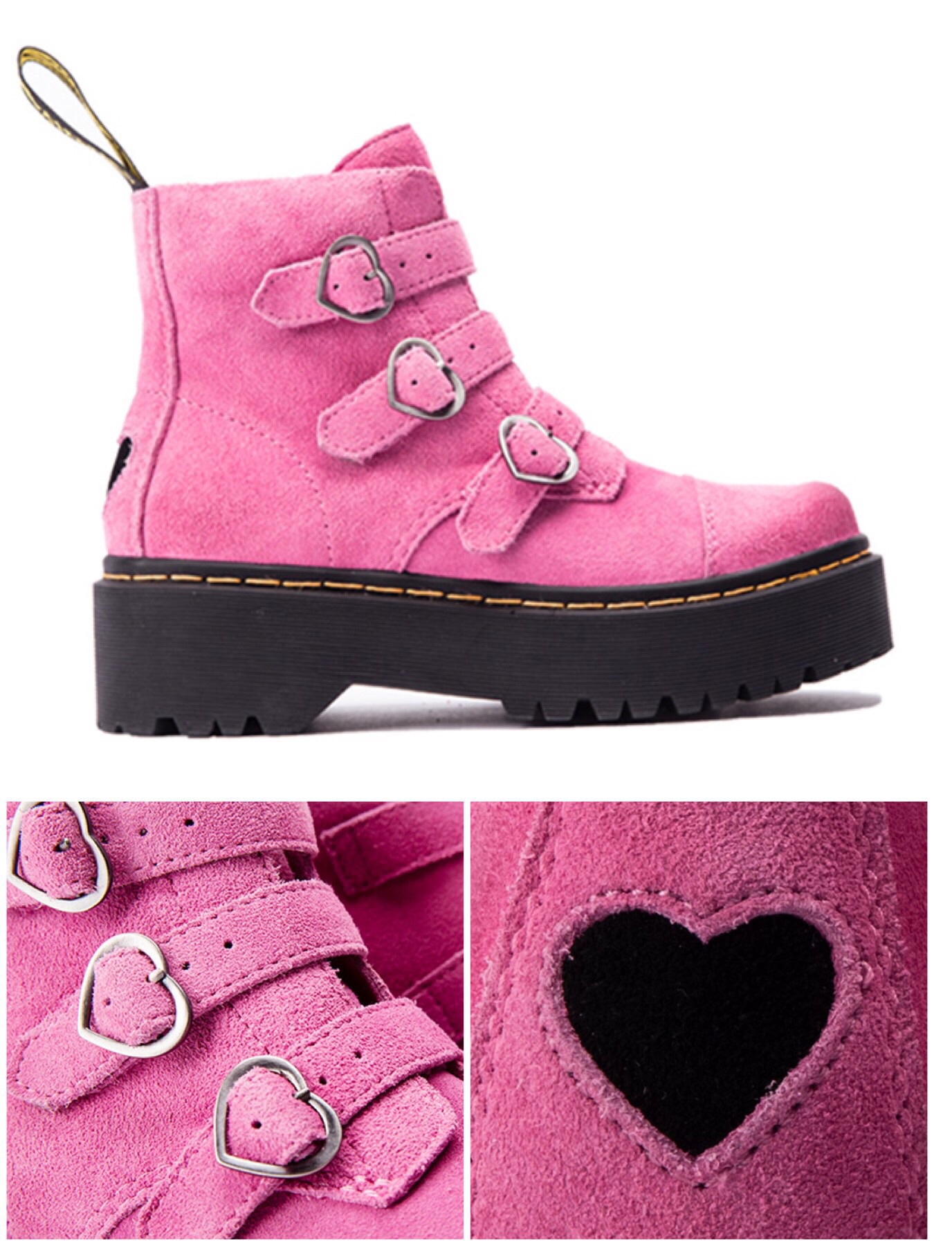 shoes, pastel goth, heart shoes, pink shoes, platform