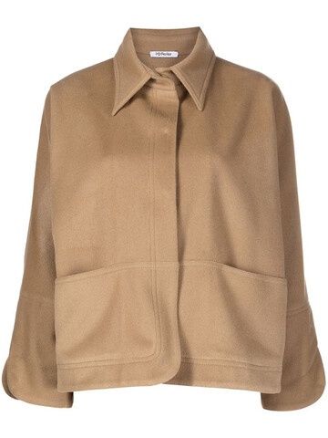 Parlor split sleeve cashmere jacket in brown