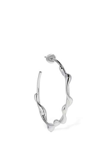 maria black nuri 35 mono hoop earring in silver