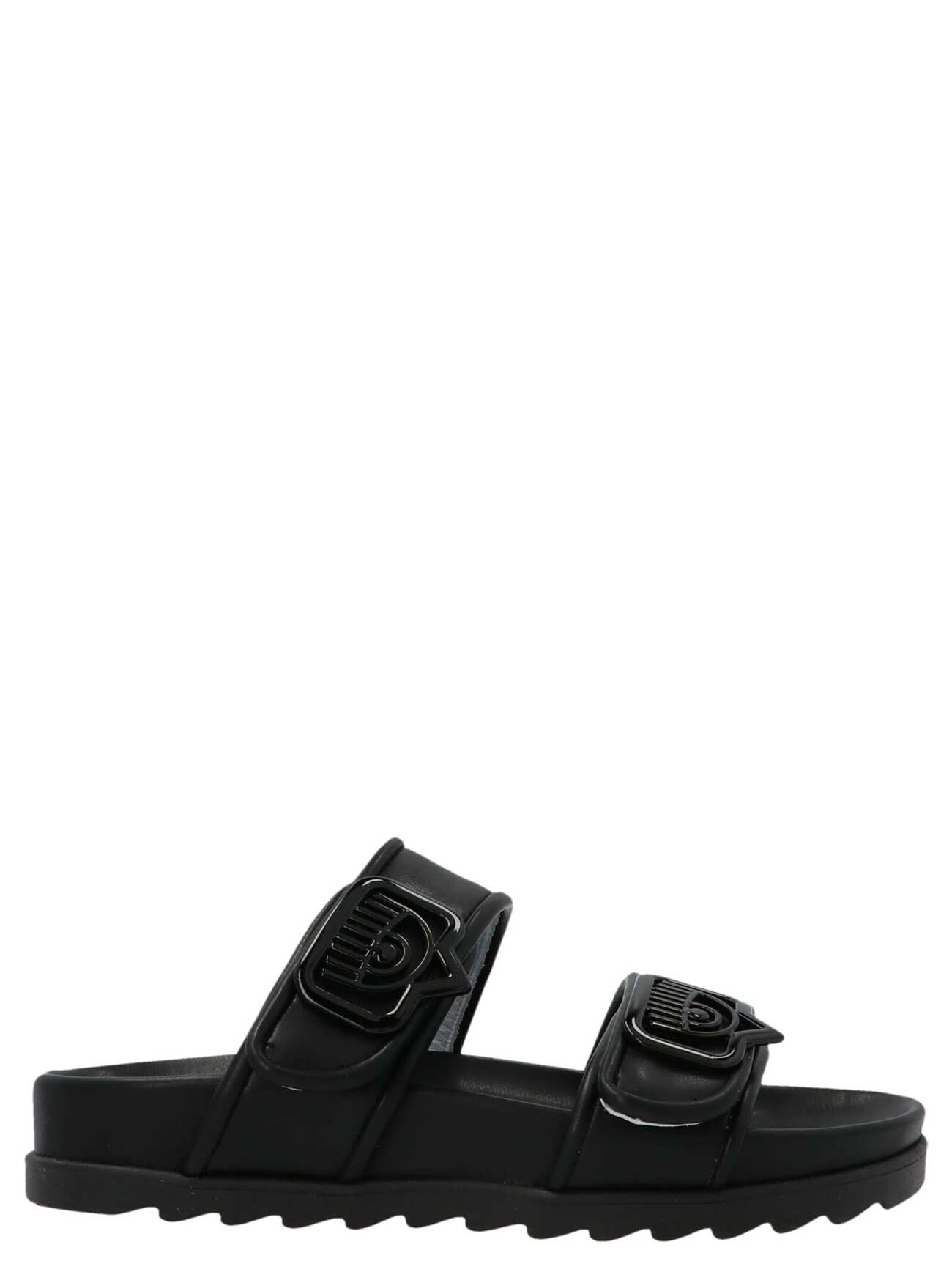 Chiara Ferragni Double Strap Sandals in black