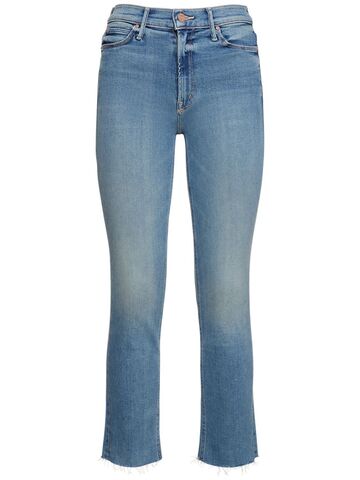 mother dazzler mid rise ankle denim jeans in blue