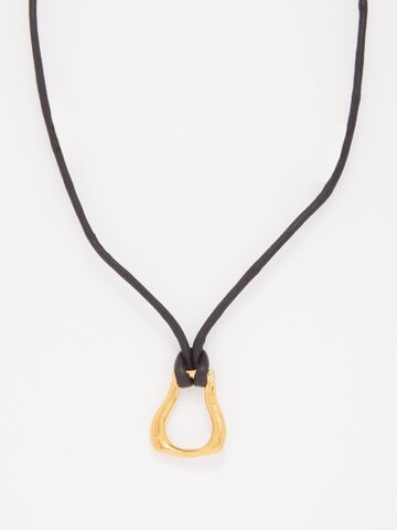 alighieri - the mini link of wanderlust gold-plated necklace - womens - gold black