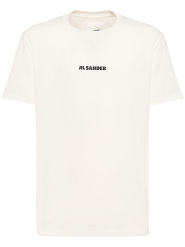 jil sander cotton jersey logo t-shirt