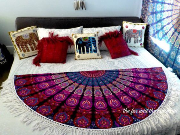home accessory mandala roundies home decor handmade throw beach table decor hippie table runner room accessoires boho bedding bedding 