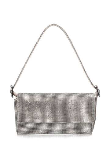 benedetta bruzziches vittissima rhinestone mesh shoulder bag in silver