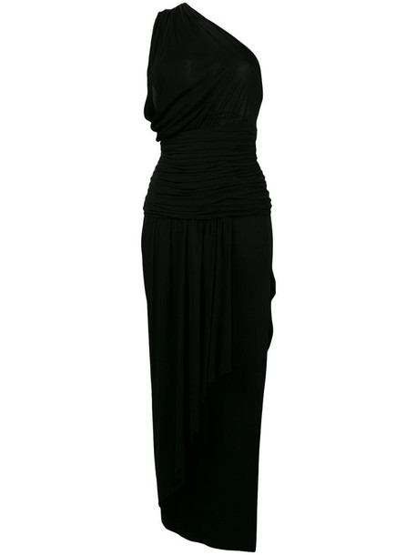 A.N.G.E.L.O. Vintage Cult single shoulder long dress in black