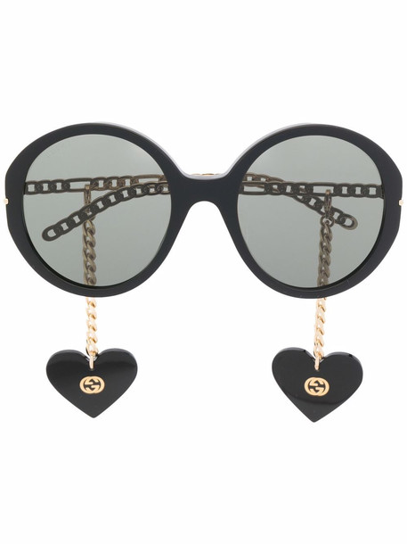 Gucci Eyewear round-frame tinted sunglasses - Black