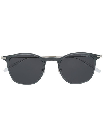 Montblanc polished round-frame sunglasses in grey