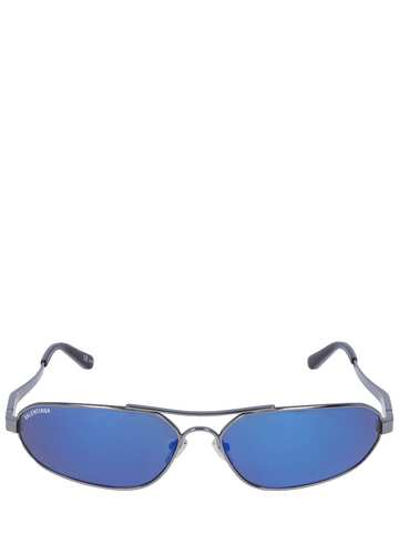 balenciaga 0227s stretch oval metal frame sunglasse