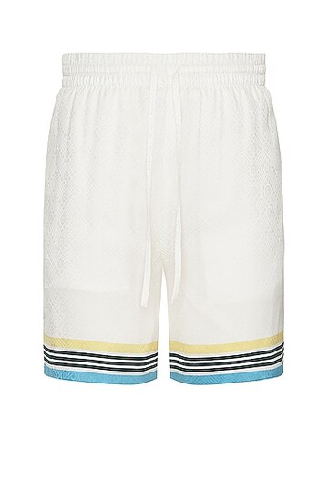 casablanca silk shorts with drawstrings in white
