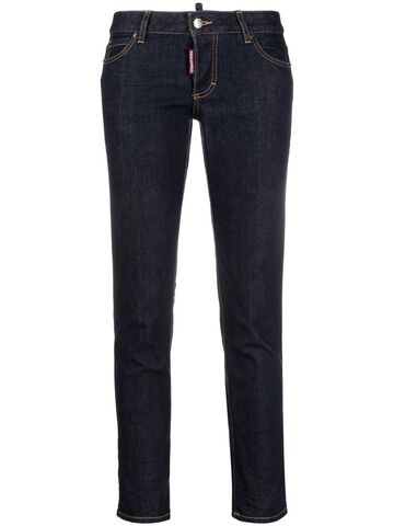 dsquared2 cropped slim-fit jeans - blue
