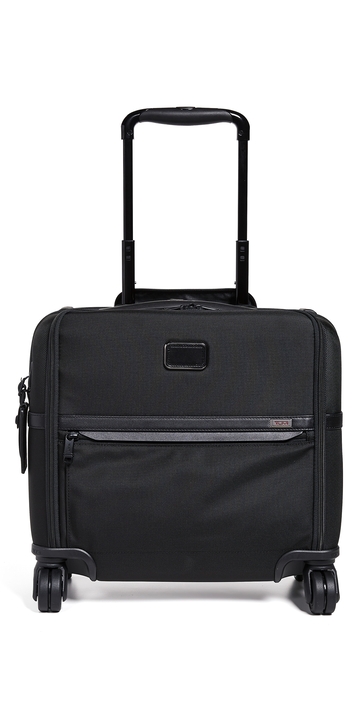 tumi alpha compact 4 wheel briefcase black one size