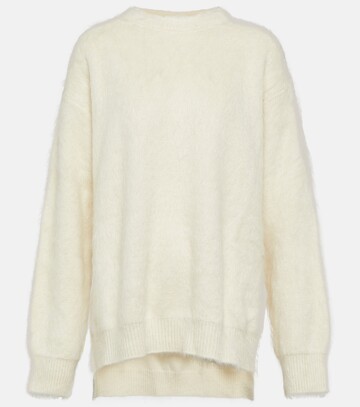 jil sander alpaca and wool-blend sweater in white