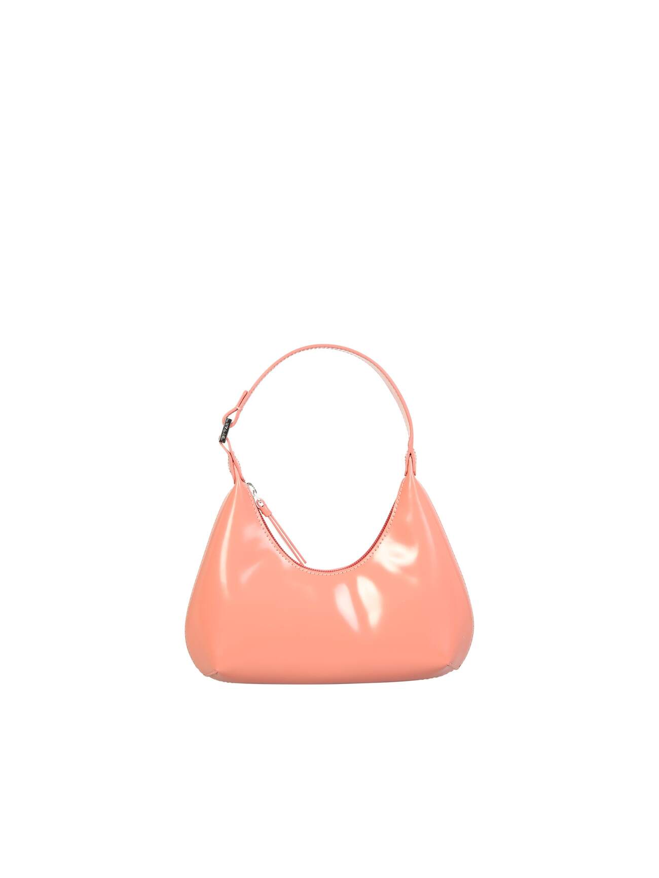 BY FAR Baby Salmon Semi Patent Leather Bag in pink