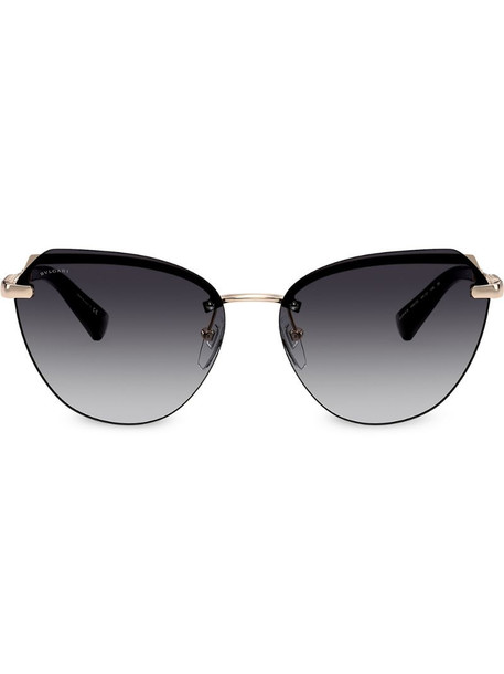 Bvlgari oversized cat-eye tinted sunglasses in gold