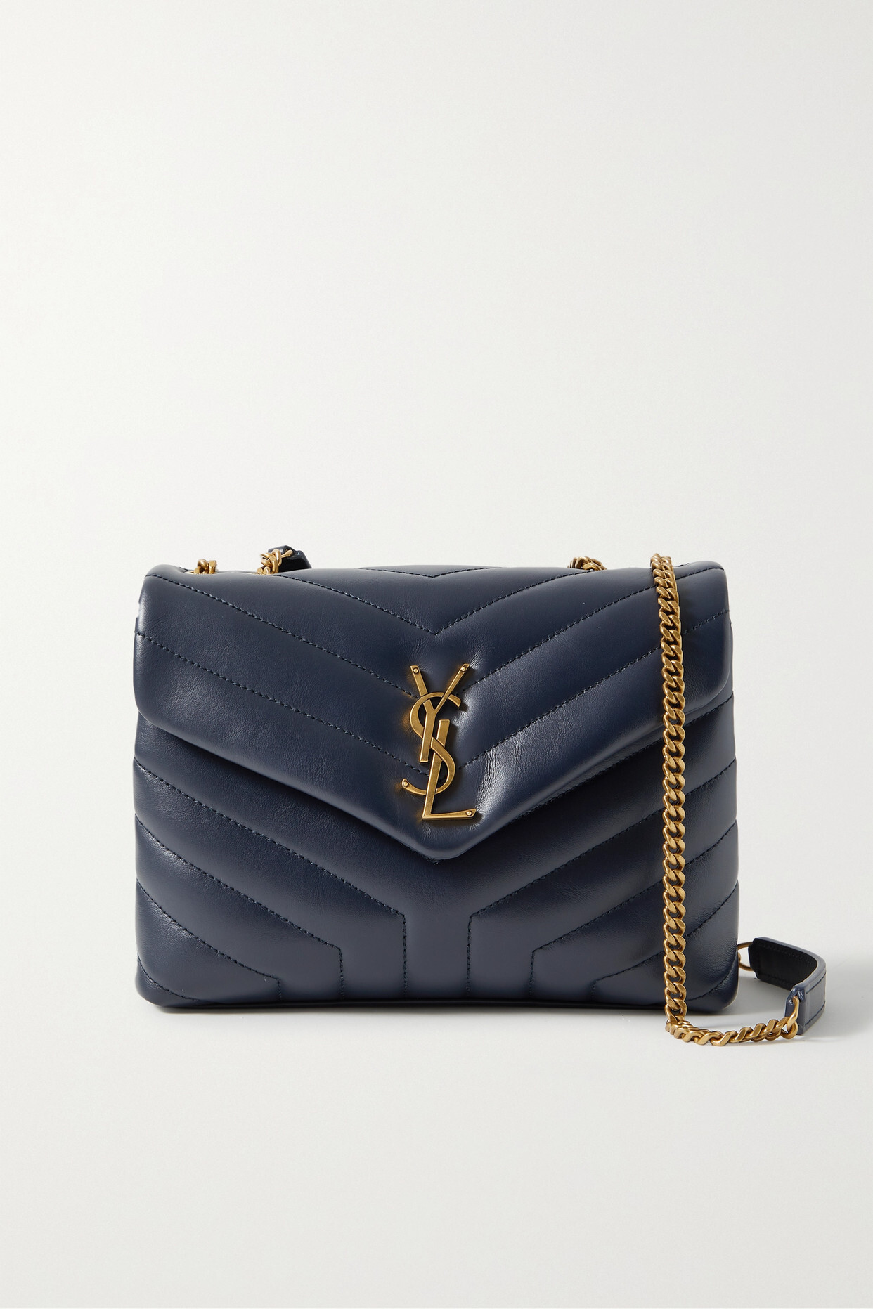 SAINT LAURENT - Loulou Small Quilted Leather Shoulder Bag - Blue