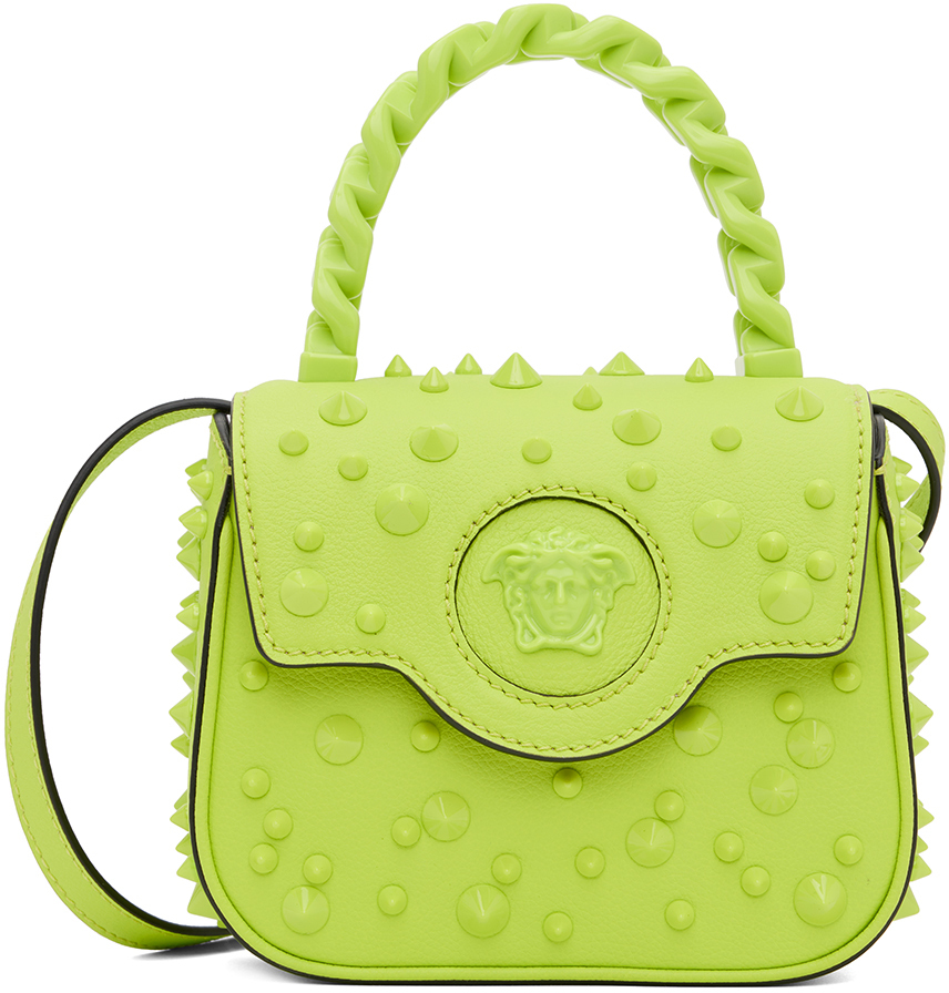 Versace Green Mini 'La Medusa' Spiked Bag