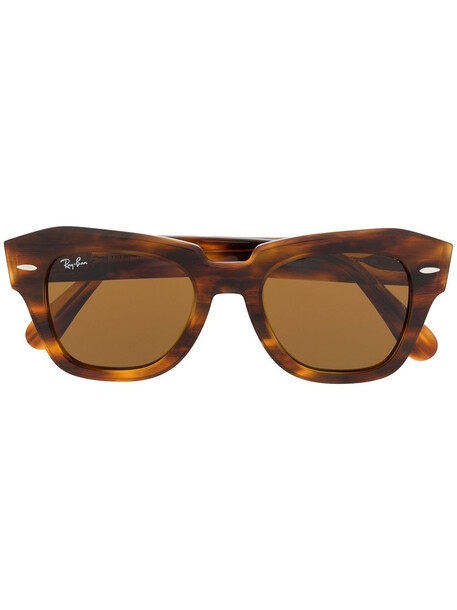 Ray-Ban State Street rectangle frame sunglasses - Brown