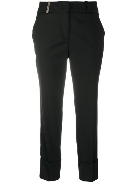 Peserico cropped tailored trousers in black