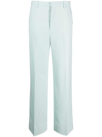rodebjer pressed-crease straight-leg trousers - green