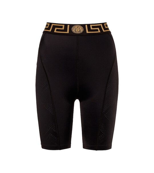 Versace Greca biker shorts in black