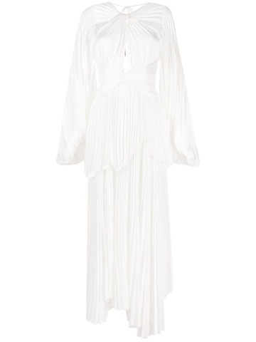 acler finnegan pleated dress - white