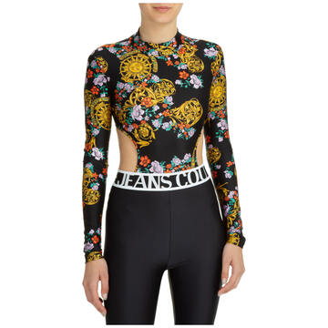 Versace Jeans Couture Sun Flower Garland Body in nero