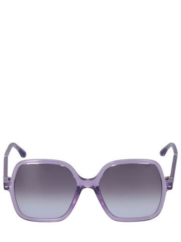 ISABEL MARANT Oversize Squared Acetate Sunglasses in azure / lilac