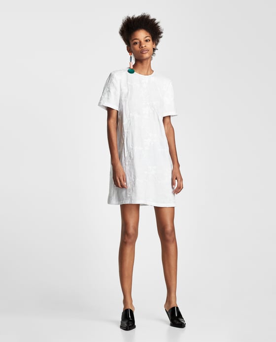 LINEN DRESS WITH FLORAL EMBROIDERY - LINEN COLLECTION-WOMAN | ZARA United States