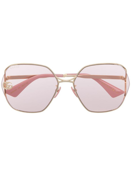 Gucci Eyewear square-frame sunglasses in gold