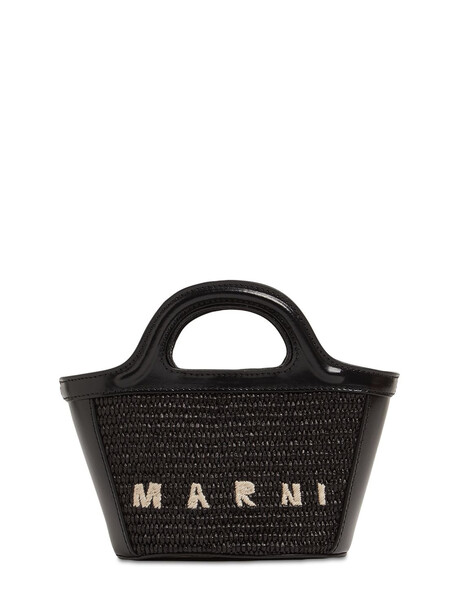 MARNI Micro Tropicalia Summer Top Handle Bag in black