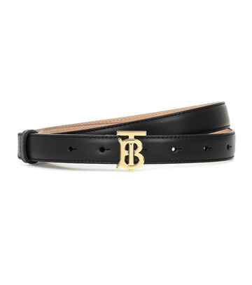 Burberry TB leather belt in black