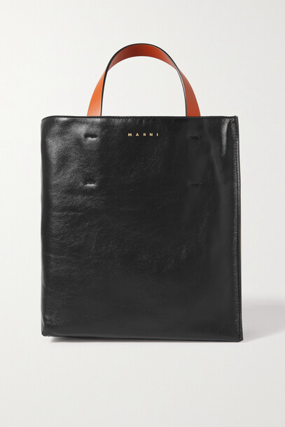 Marni - Museo Small Color-block Leather Tote - Black