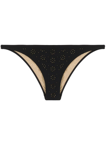 Tory Burch floral-cut out bikini bottoms in black