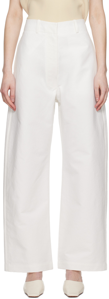 arch the white relaxed-fit trousers