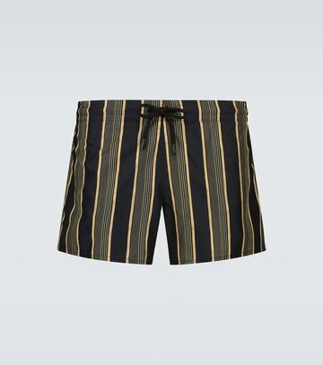 commas shade striped swim shorts