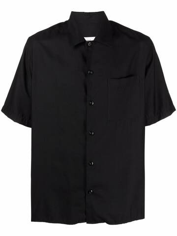 ami paris spread-collar shirt - black