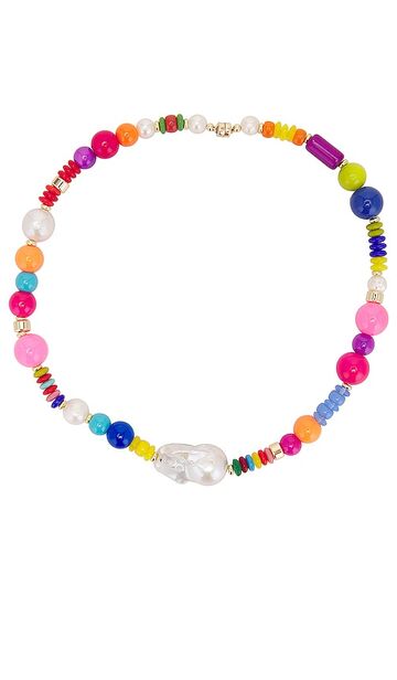 joolz by Martha Calvo Montage Necklace in Pink in multi
