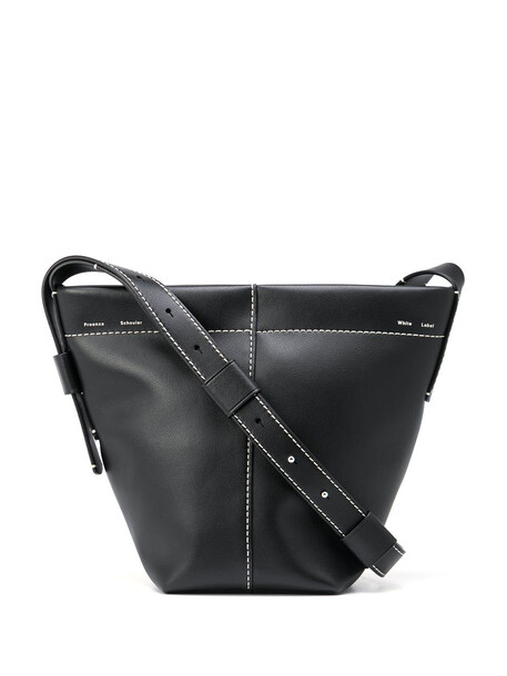 Proenza Schouler White Label zipper crossbody bucket bag - BLACK