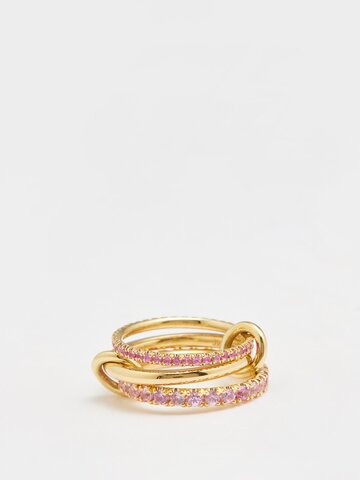 spinelli kilcollin - libra petite sapphire & 18kt gold ring - womens - gold multi